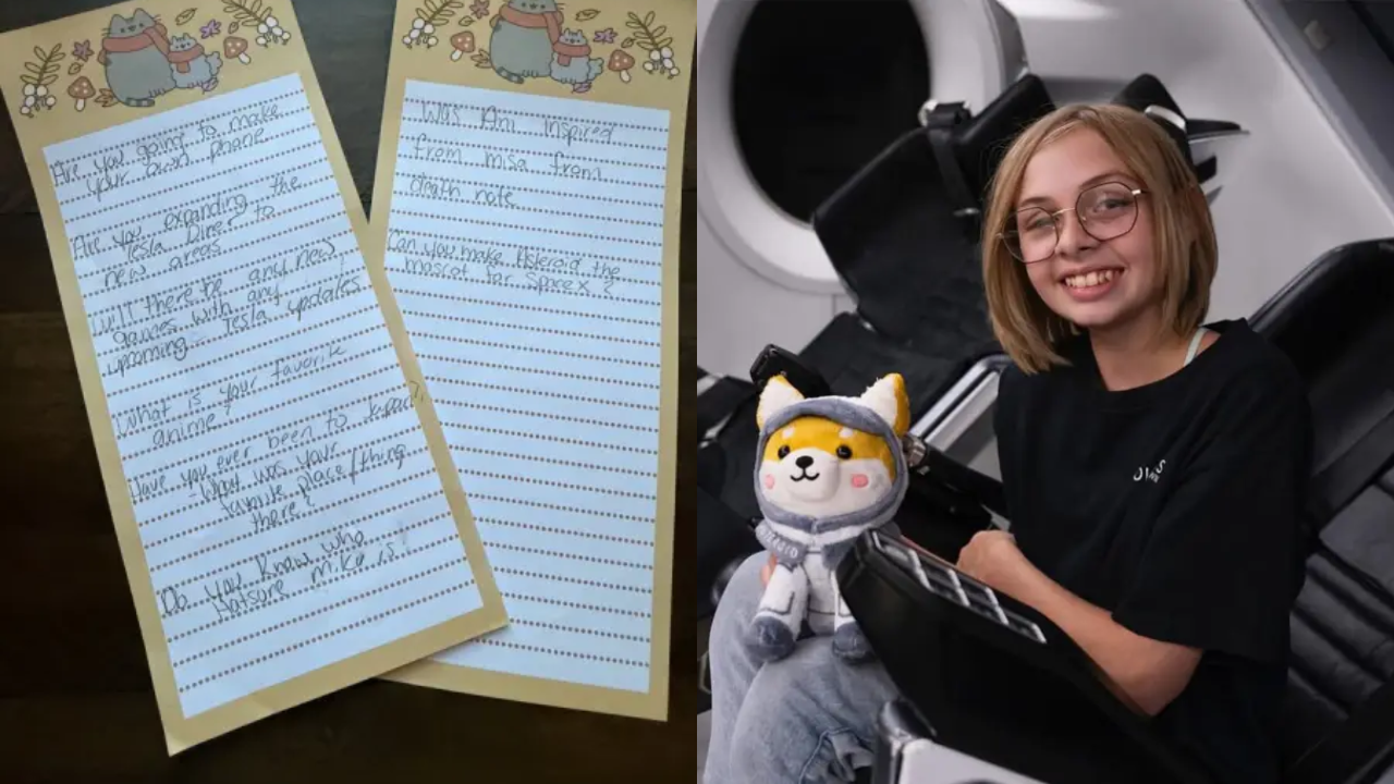 ‘I Wish She Was Here to See This’: Elon Musk Answers Dying Teen’s Final Questions, Makes Her Plush Toy an Official SpaceX Mascot