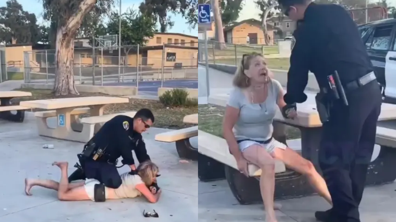 ‘Stop Biting Me!’: Instant Karma for California ‘Karen’ Who Unleashed Racist Rant, Then Sinks Teeth Into Cop Before Being Slammed to Ground